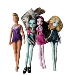 Monster High Doll Barbie Set Bundle Lagoona Blue Dawn of the Dance Frankie Stein